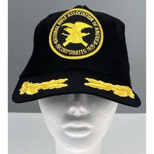 NRA National Rifle Association Patch Black TRUCKER HAT Oak Leaves Scrambled Eggs